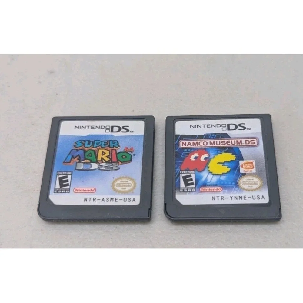 Super Mario 64 DS + Namco Museum Nintendo DS Cartridges Lot Retro Handheld